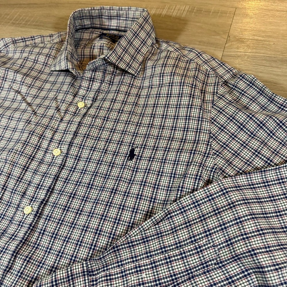 Polo Ralph Lauren Performance Long Sleeve Plaid Shirt Size XL Multicolor Pony